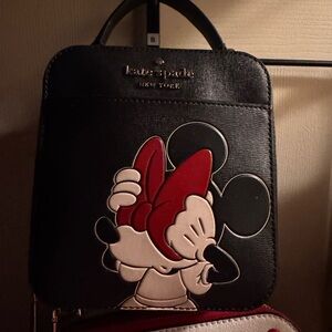 Kate Spade Black and Red Minnie Backpack